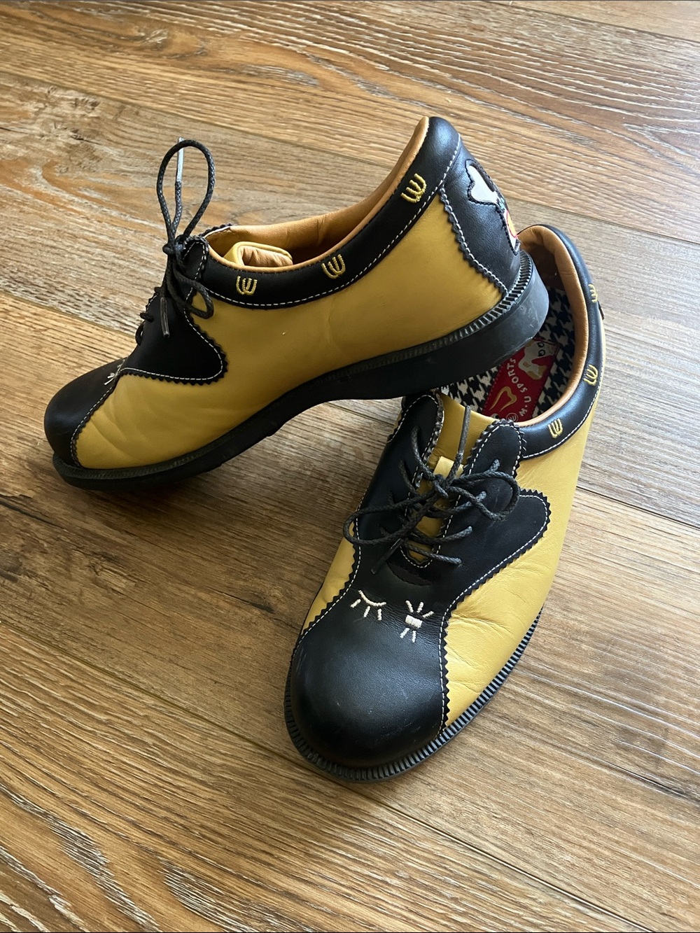 Yellow & Black Oxfords